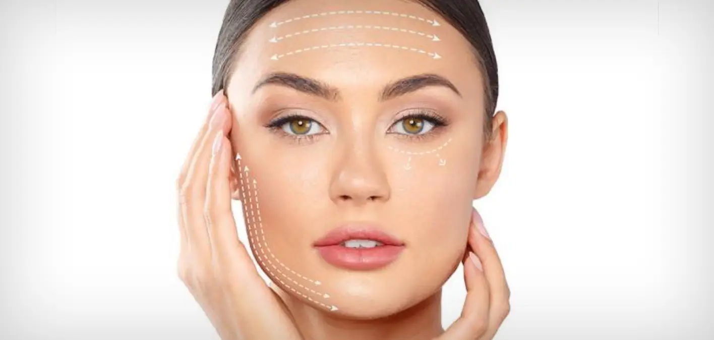 Woman's face showing potential wrinkle lines